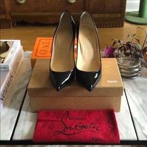 Louboutin Black Patent Pigalles sz 42
